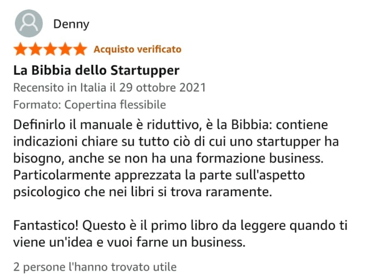 Recensione Amazon di un lettore (1)