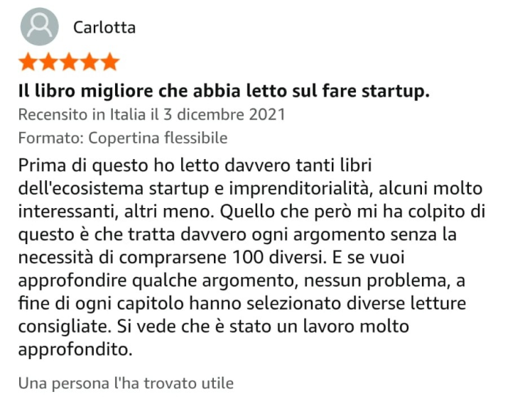 Recensione Amazon di un lettore (2)