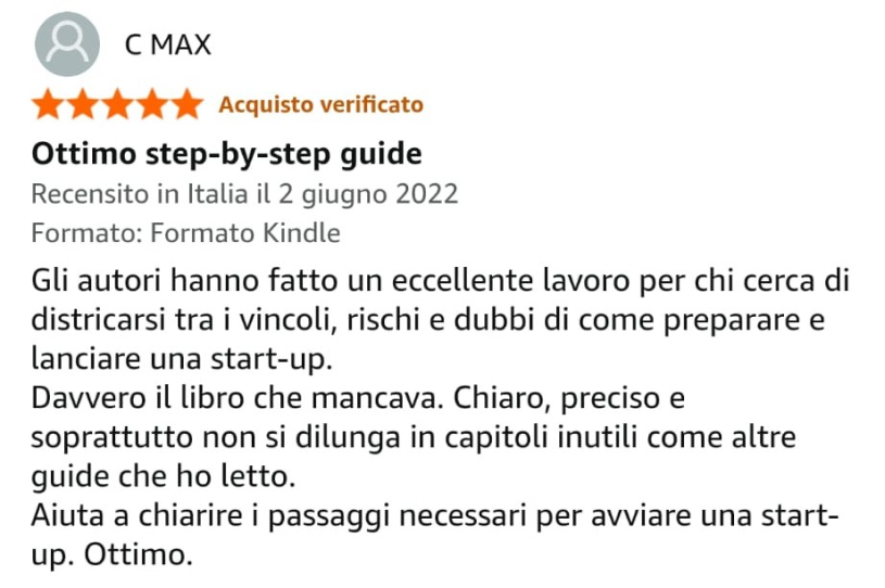 Recensione Amazon di un lettore (3)