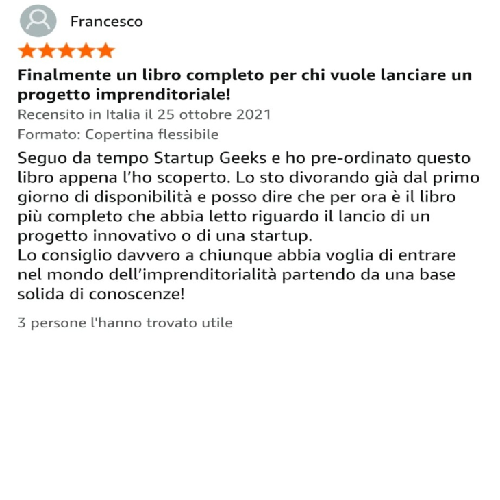 Recensione verificata su Amazon